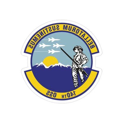 140th Operations Support Squadron (U.S. Air Force) REVERSE PRINT Transparent Die-Cut STICKER - The Sticker Space