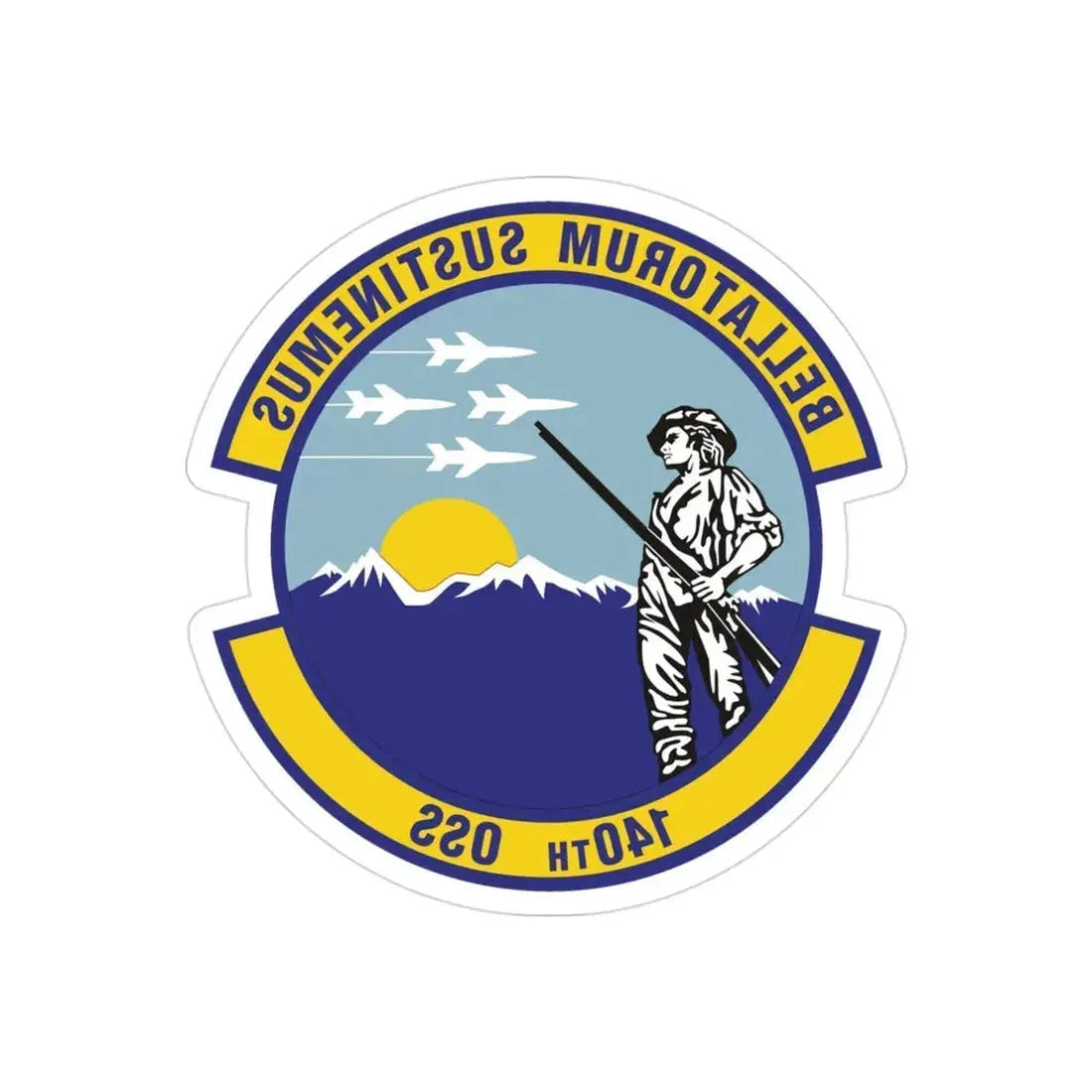 140th Operations Support Squadron (U.S. Air Force) REVERSE PRINT Transparent Die-Cut STICKER - The Sticker Space