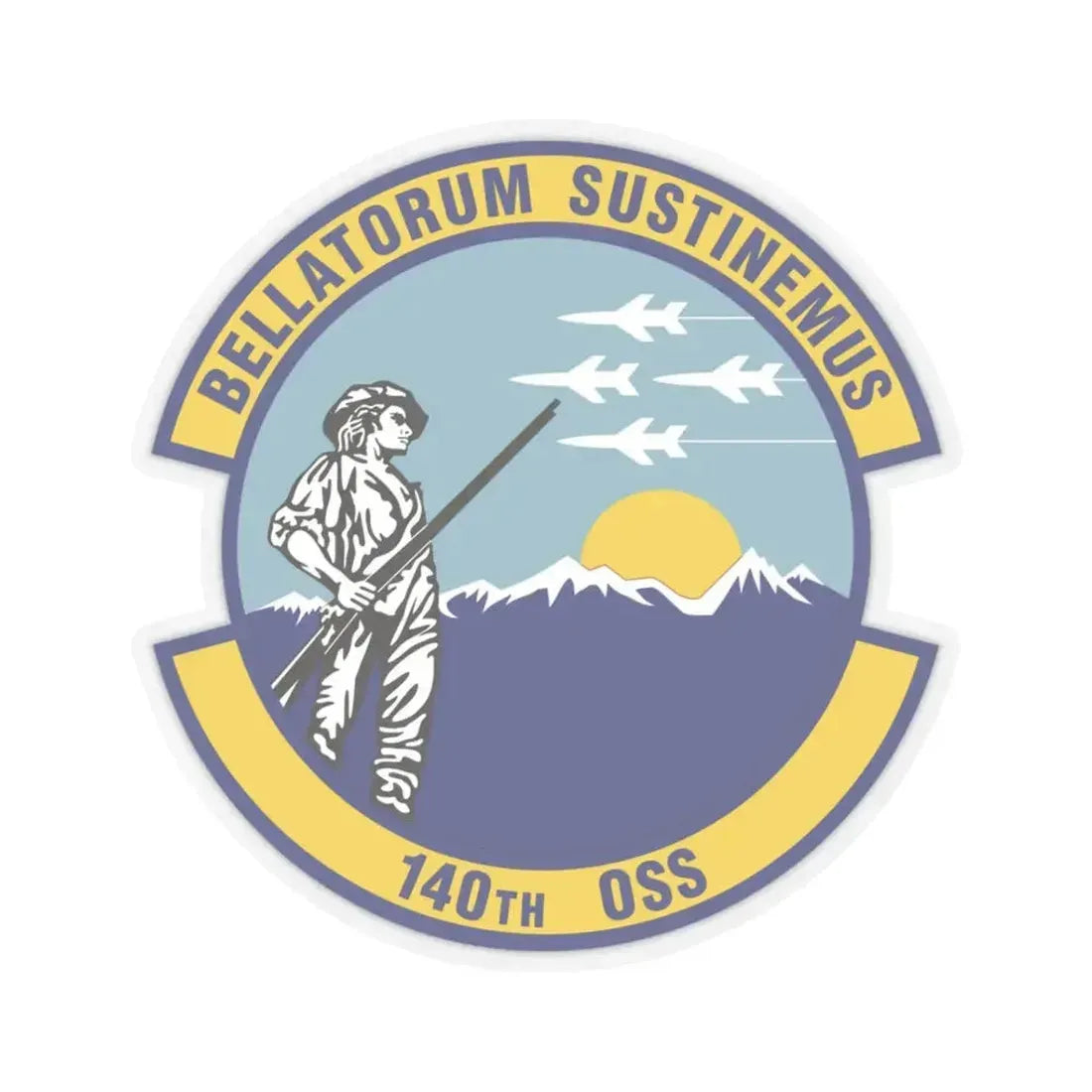 140th Operations Support Squadron (U.S. Air Force) STICKER Vinyl Kiss-Cut Decal 3 Inch Transparent - The Sticker Space