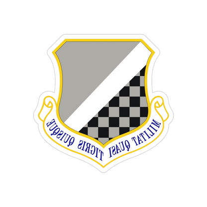 140th Wing (U.S. Air Force) REVERSE PRINT Transparent STICKER-4" × 4"-The Sticker Space