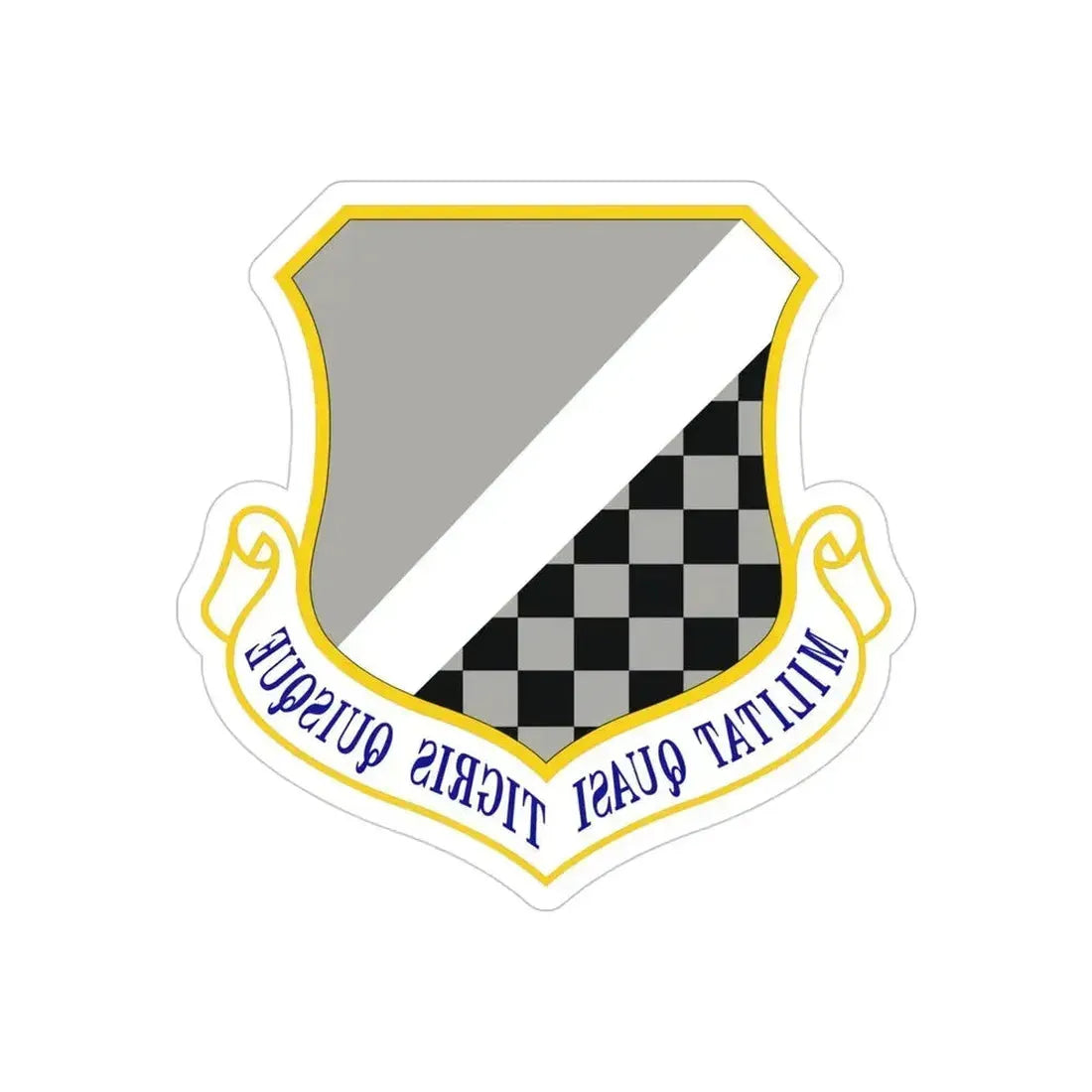 140th Wing (U.S. Air Force) REVERSE PRINT Transparent Die-Cut STICKER 4 Inch Die-Cut Transparent - The Sticker Space