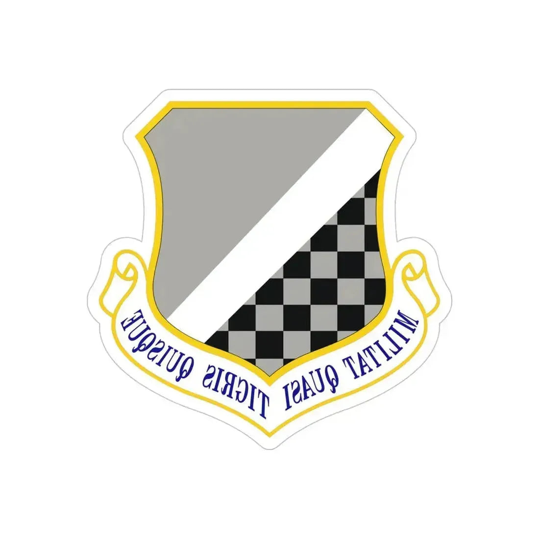 140th Wing (U.S. Air Force) REVERSE PRINT Transparent Die-Cut STICKER 5 Inch Die-Cut Transparent - The Sticker Space