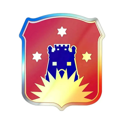 141 Engineer Battalion (U.S. Army) Holographic STICKER Die-Cut Vinyl Decal 3 Inch Holographic - The Sticker Space