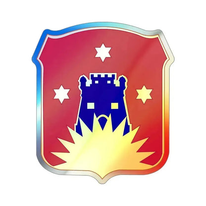 141 Engineer Battalion (U.S. Army) Holographic STICKER Die-Cut Vinyl Decal 6 Inch Holographic - The Sticker Space