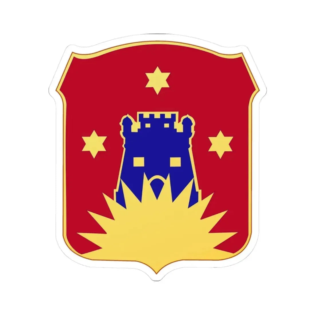 141 Engineer Battalion (U.S. Army) STICKER Vinyl Kiss-Cut Decal 3 Inch White - The Sticker Space