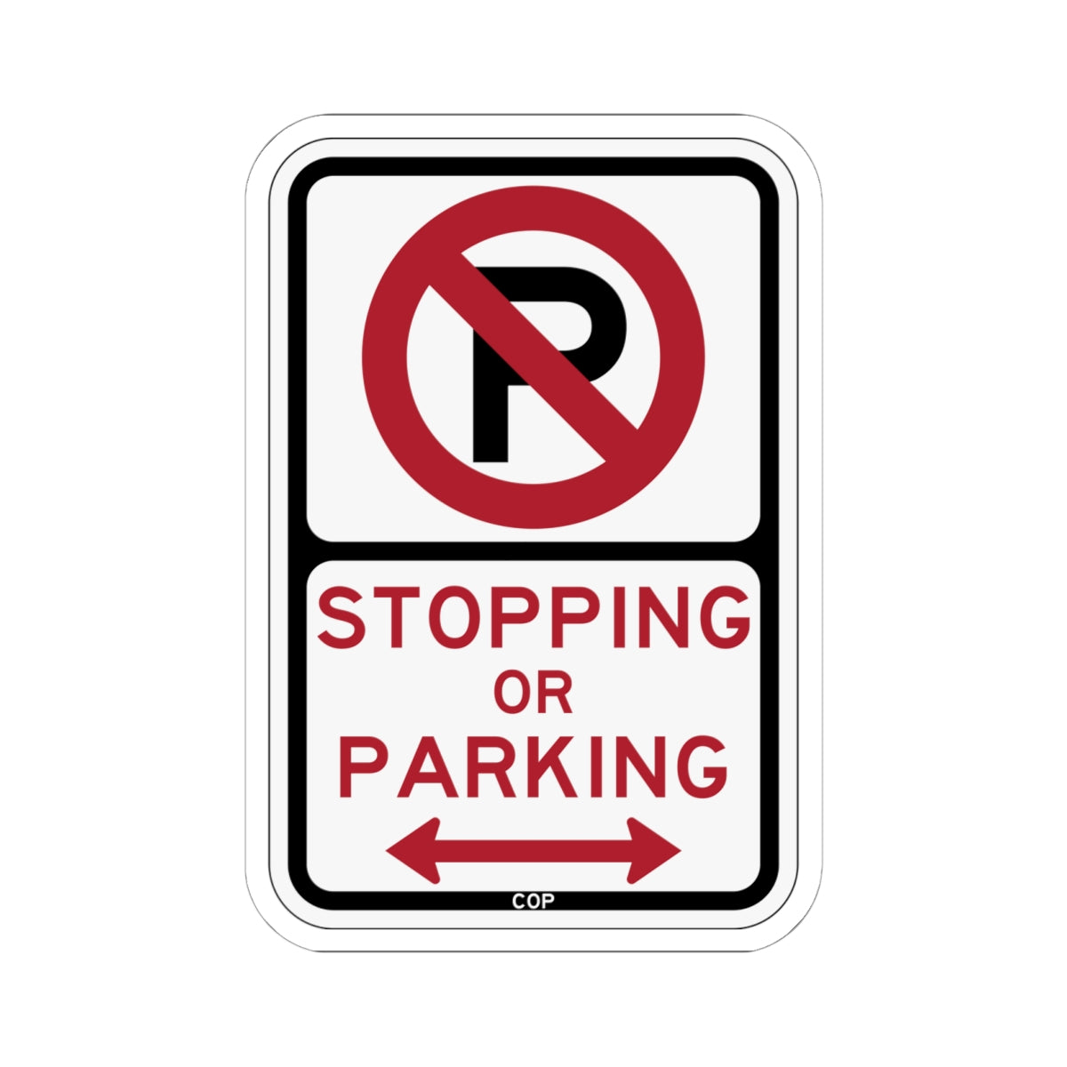 PBOT Road sign P1300D (Oregon) (Road Sign) STICKER Vinyl Kiss-Cut Decal