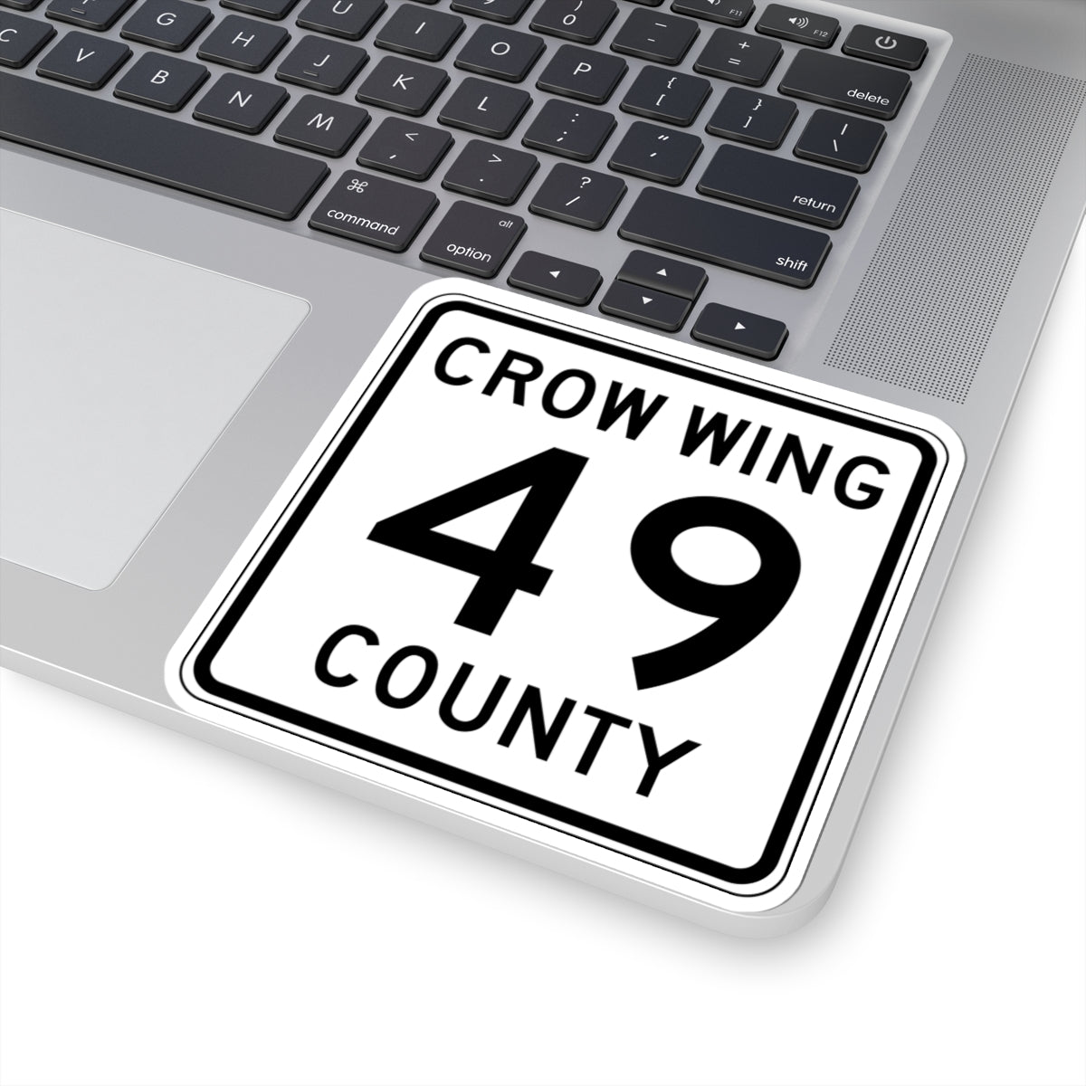Crow Wing County 49 (Minnesota) (Road Sign) STICKER Vinyl Kiss-Cut Decal