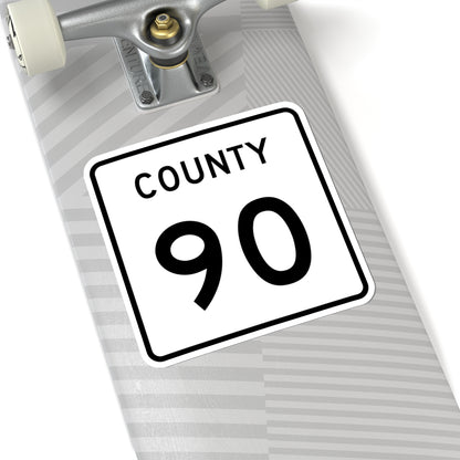County 90 square (Minnesota) (Road Sign) STICKER Vinyl Kiss-Cut Decal