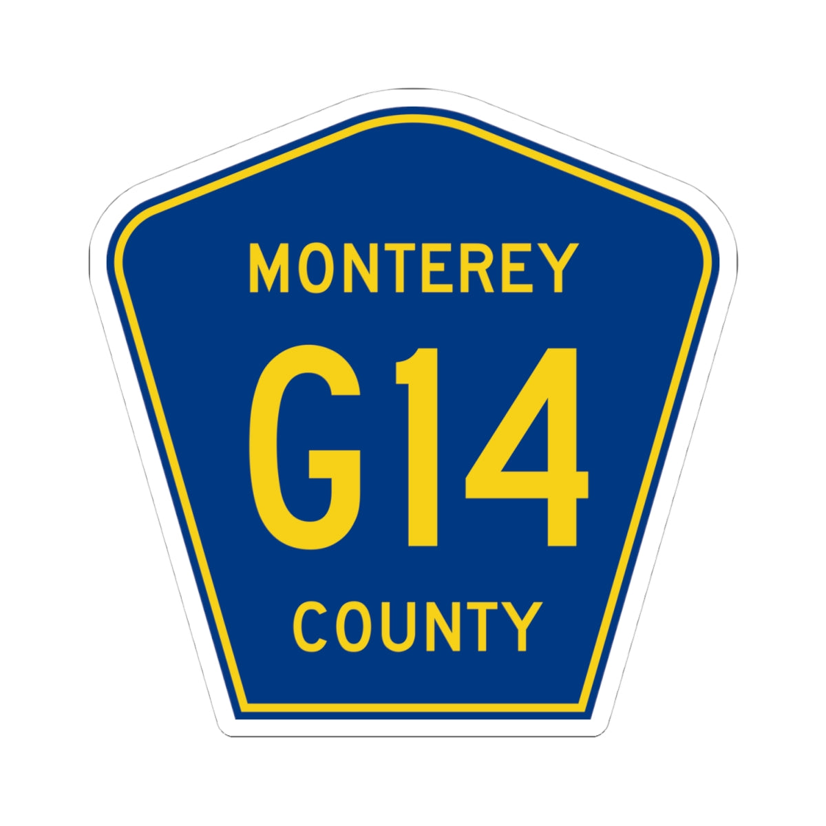 Monterey County G14 (California) (Road Sign) STICKER Vinyl Kiss-Cut Decal