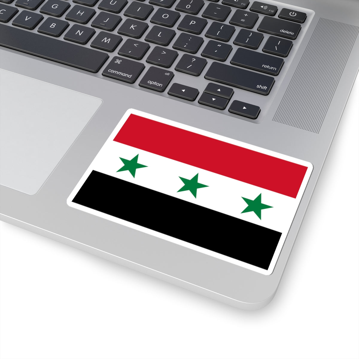 Flag of Syria 1963-1972 3-2 (Syria) STICKER Vinyl Kiss-Cut Decal