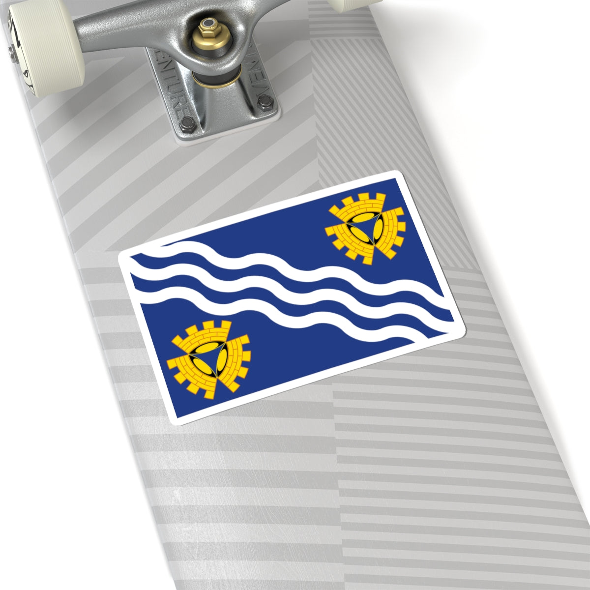 County Flag of Merseyside (England) STICKER Vinyl Kiss-Cut Decal