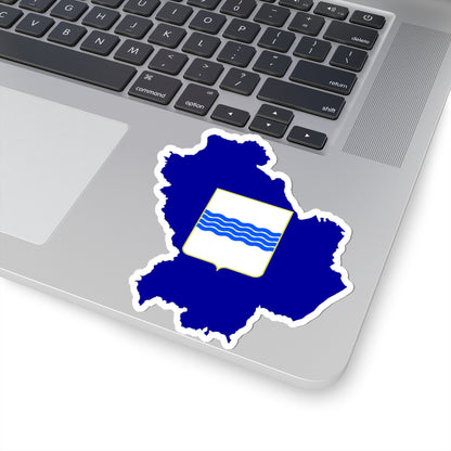 Flag map of Basilicata (Italy) STICKER Vinyl Kiss-Cut Decal