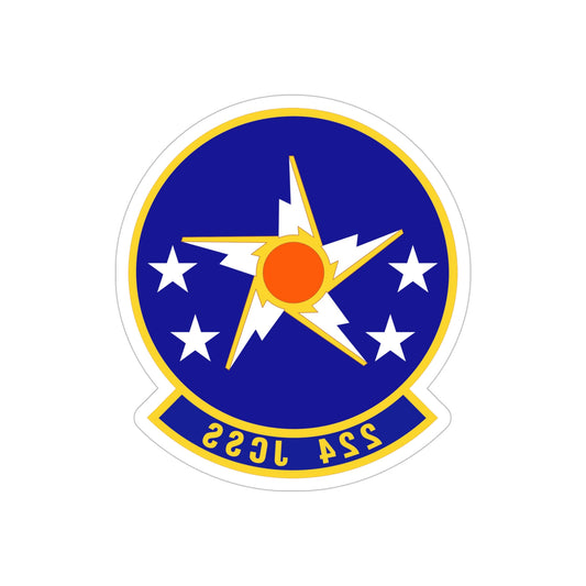 224th Joint Communications Support Squadron (U.S. Air Force) REVERSE PRINT Transparent STICKER-6" × 6"-The Sticker Space