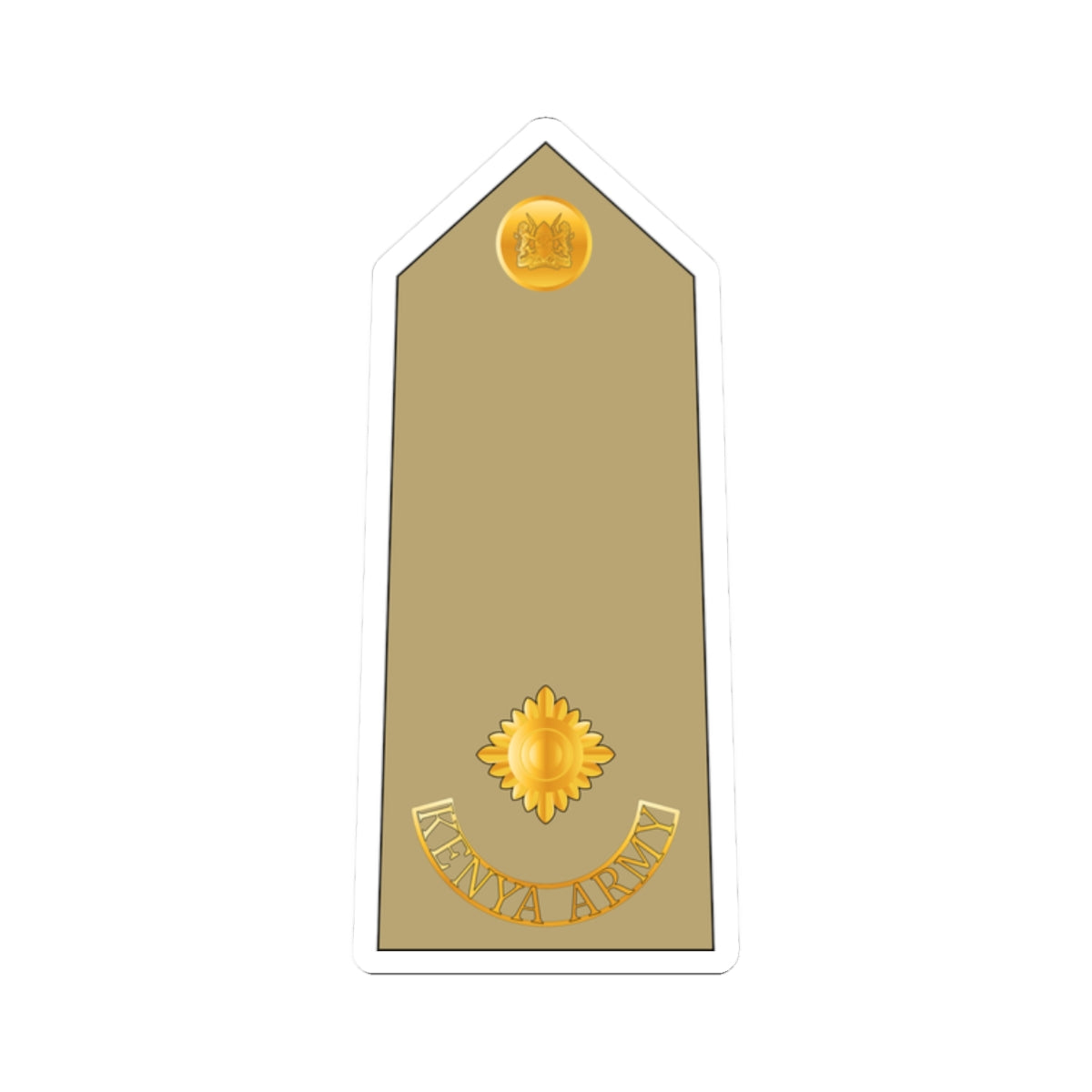 07. Kenyan Army 2LT (Kenya) (Military Rank) STICKER Vinyl Kiss-Cut Decal