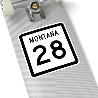 MT-28 (Montana) (Road Sign) STICKER Vinyl Kiss-Cut Decal