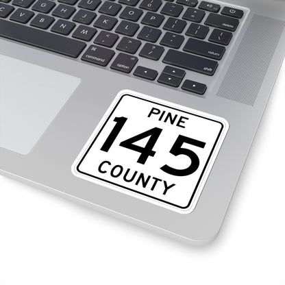 Pine County Route 145 MN (Minnesota) (Road Sign) STICKER Vinyl Kiss-Cut Decal