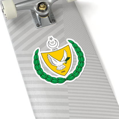 Coat of arms of the Turkish Federated State of Cyprus - STICKER Vinyl Kiss-Cut Decal