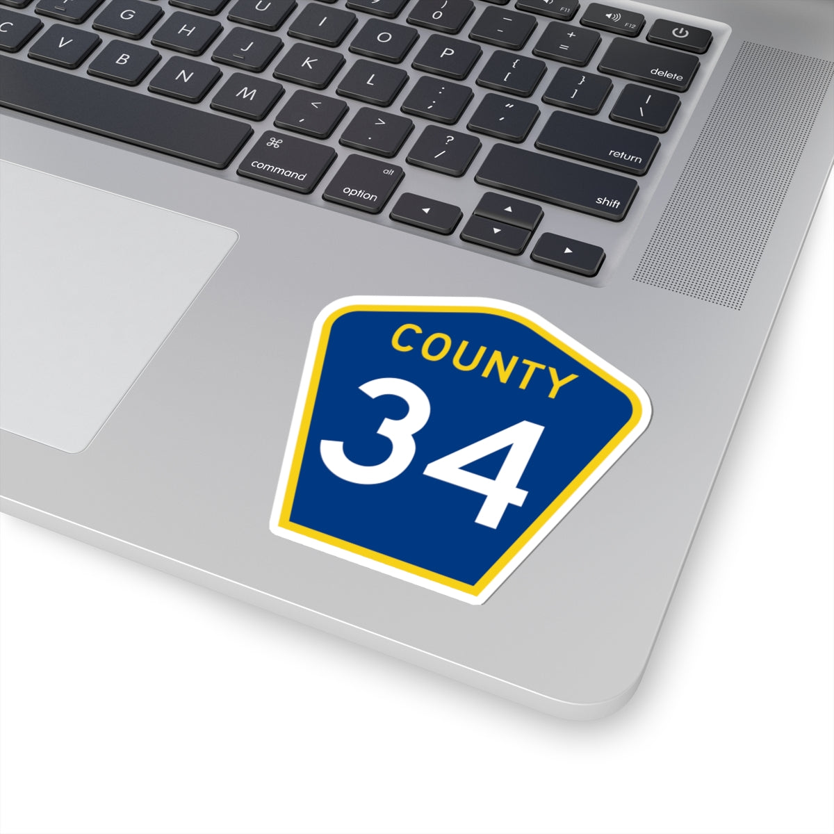 County 34 MN (Minnesota) (Road Sign) STICKER Vinyl Kiss-Cut Decal