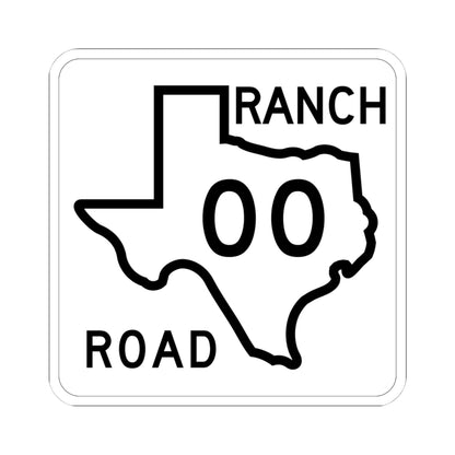 Texas RM 00 1956 template (Texas) (Road Sign) STICKER Vinyl Kiss-Cut Decal