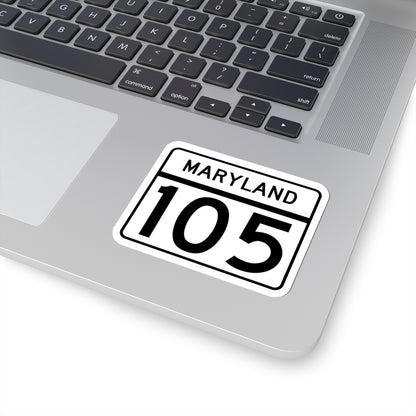 MD Route 105 (Maryland) (Road Sign) STICKER Vinyl Kiss-Cut Decal