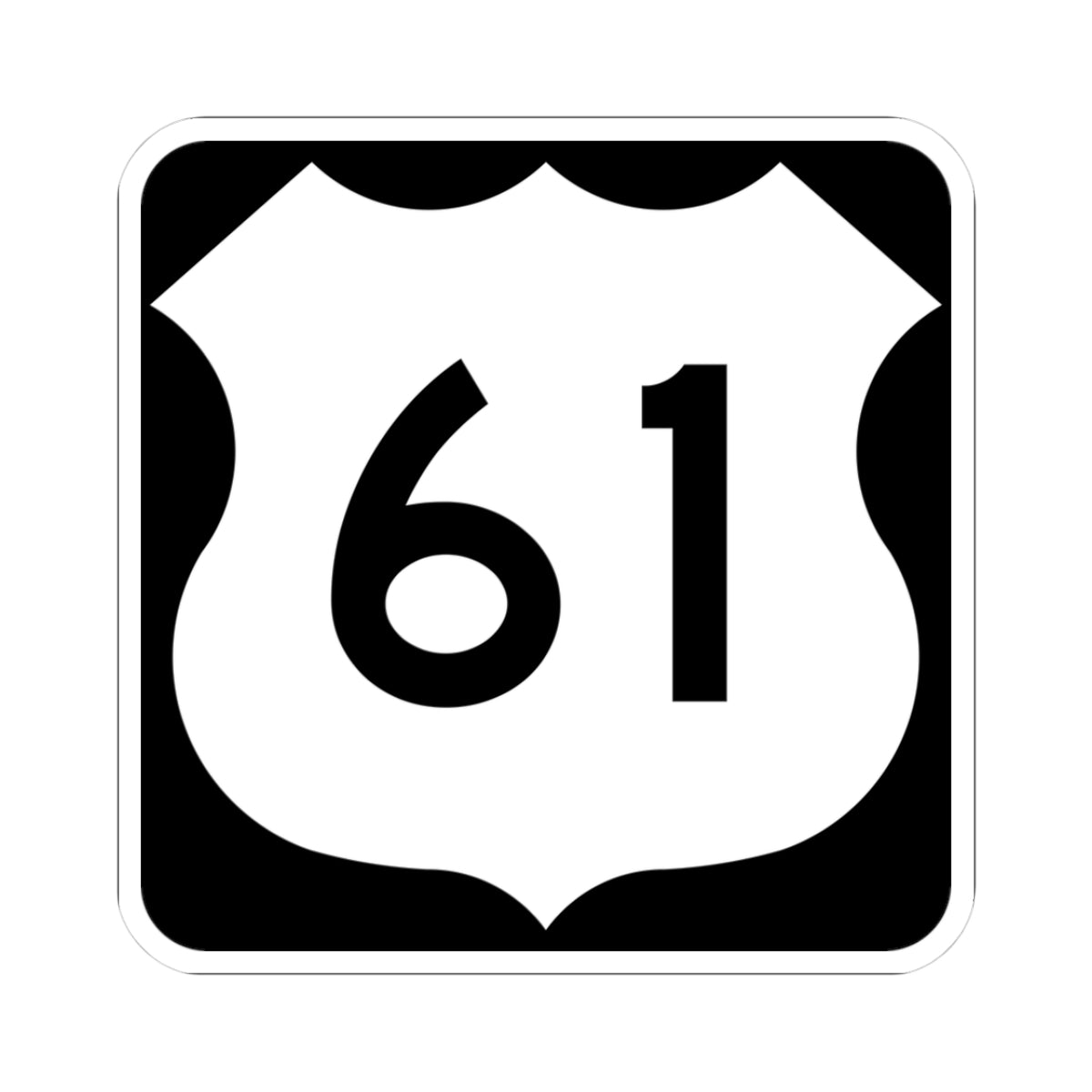 US 61 MN 1961 (Minnesota) (Road Sign) STICKER Vinyl Kiss-Cut Decal