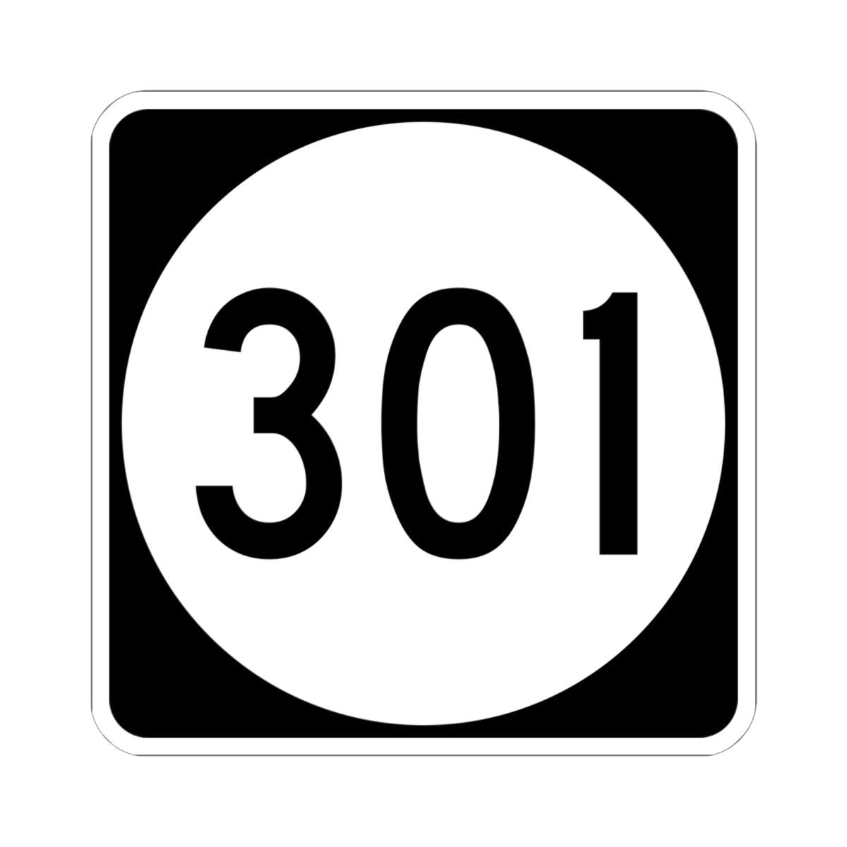 PR tertiary 301 (Puerto Rico) (Road Sign) STICKER Vinyl Kiss-Cut Decal