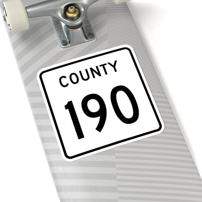 County 190 square (Minnesota) (Road Sign) STICKER Vinyl Kiss-Cut Decal