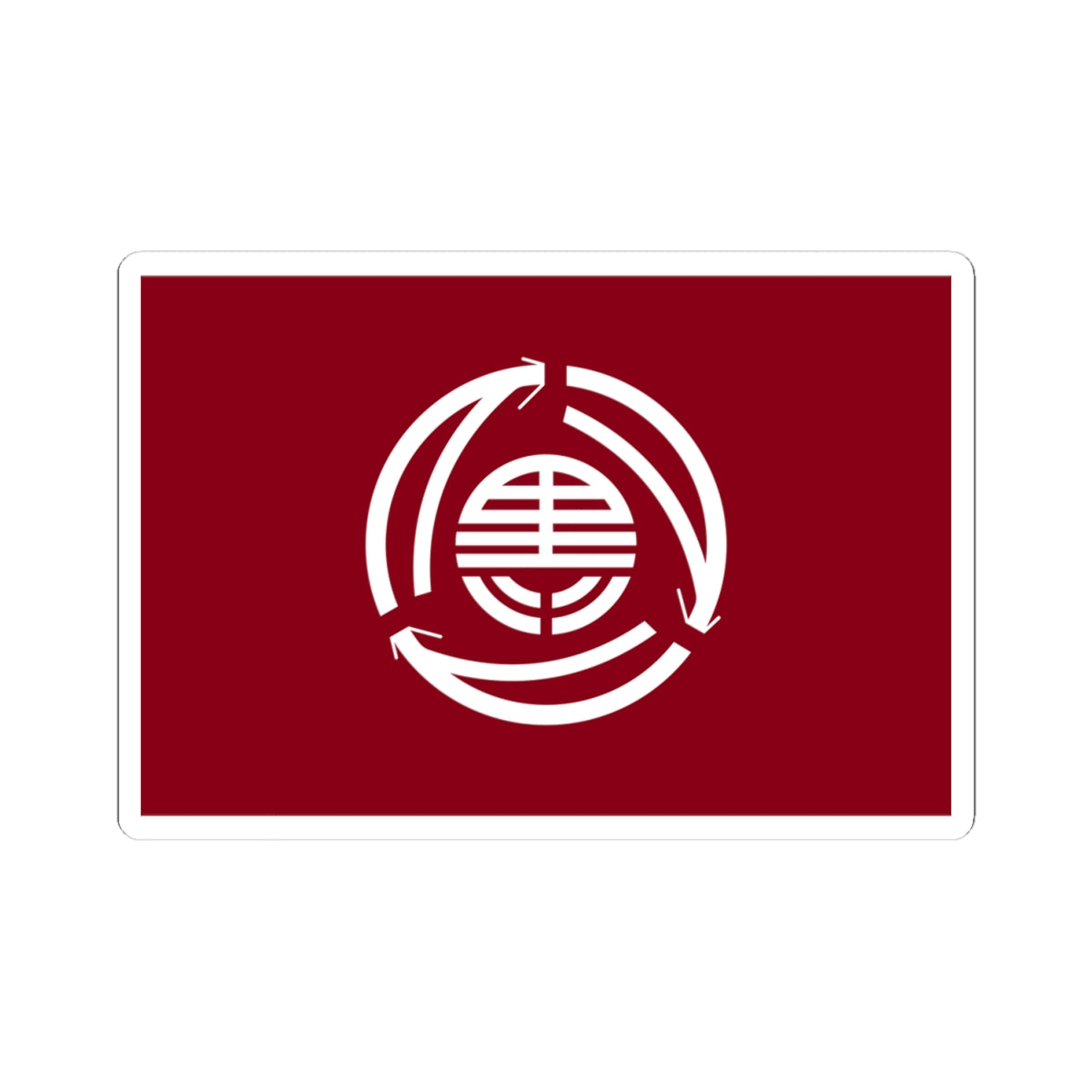 Flag of Kuromatsunai Hokkaido (Japan) STICKER Vinyl Kiss-Cut Decal