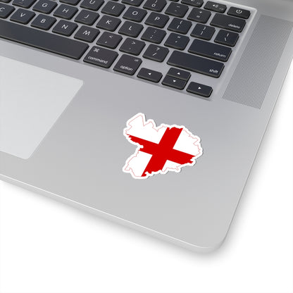 Flag map of Bologna (Italy) STICKER Vinyl Kiss-Cut Decal