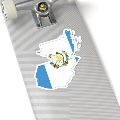 Flag-map of Guatemala Belize (Guatemala) STICKER Vinyl Kiss-Cut Decal