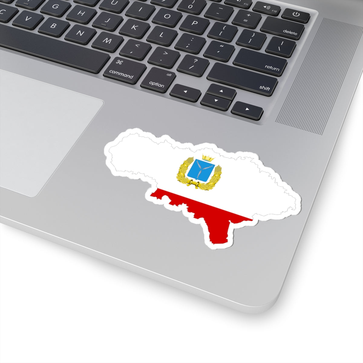 Flag map of Saratov (Russia) STICKER Vinyl Kiss-Cut Decal