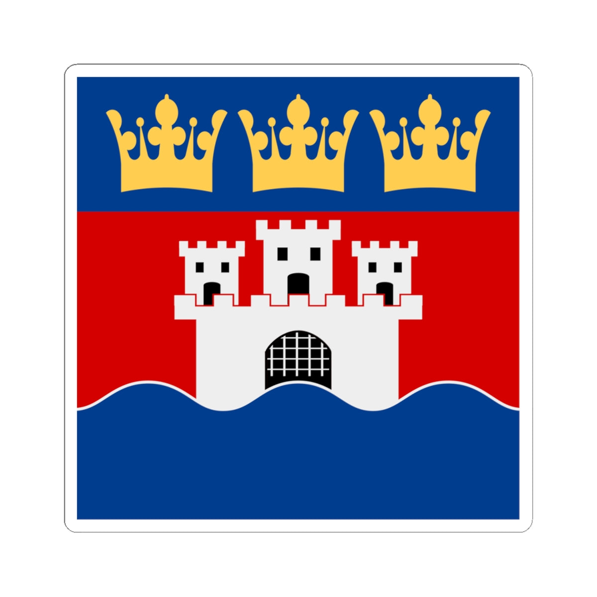 Jonkopings lan vapenflagga (Sweden) STICKER Vinyl Kiss-Cut Decal