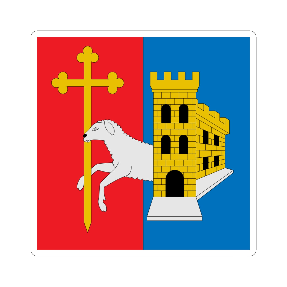 Flag of Gilberto Agustoni (Switzerland) STICKER Vinyl Kiss-Cut Decal