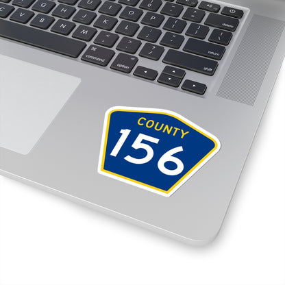 County 156 MN (Minnesota) (Road Sign) STICKER Vinyl Kiss-Cut Decal