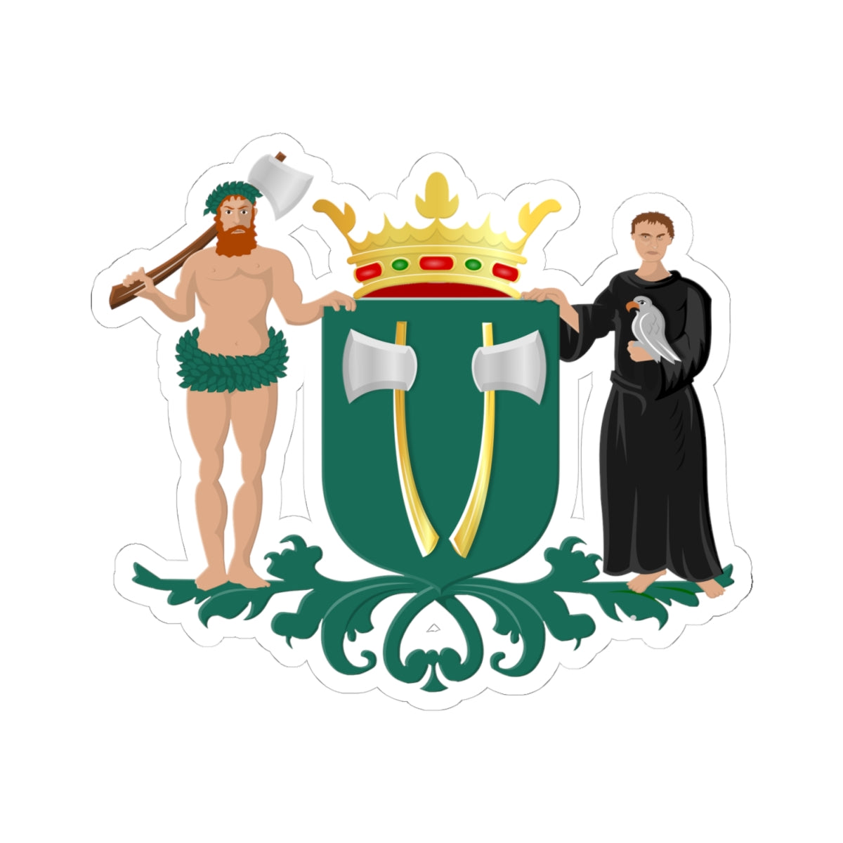 Beilen wapen (Netherlands) (Coat of Arms) STICKER Vinyl Kiss-Cut Decal