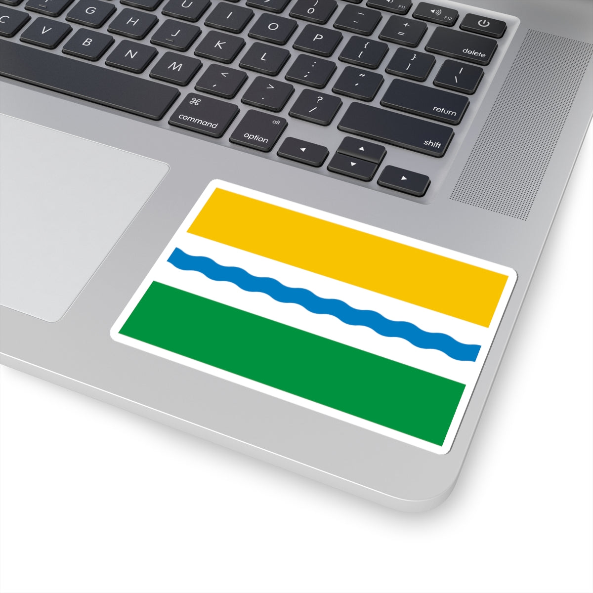 Flag of Tevrizsky rayon Omsk oblast (Russia) STICKER Vinyl Kiss-Cut Decal