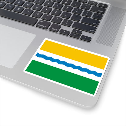 Flag of Tevrizsky rayon Omsk oblast (Russia) STICKER Vinyl Kiss-Cut Decal