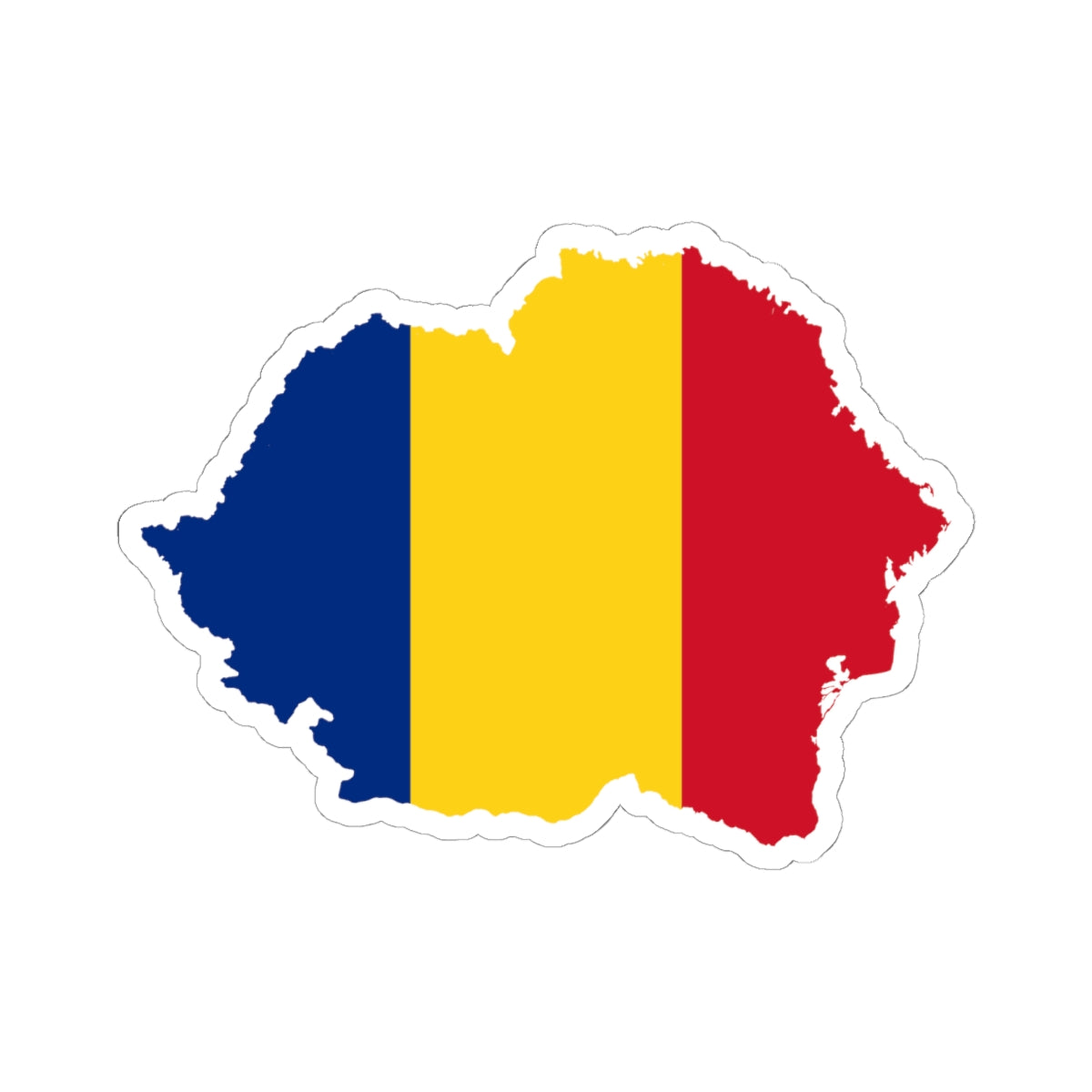 Flag map of Greater Romania (Oman) STICKER Vinyl Kiss-Cut Decal
