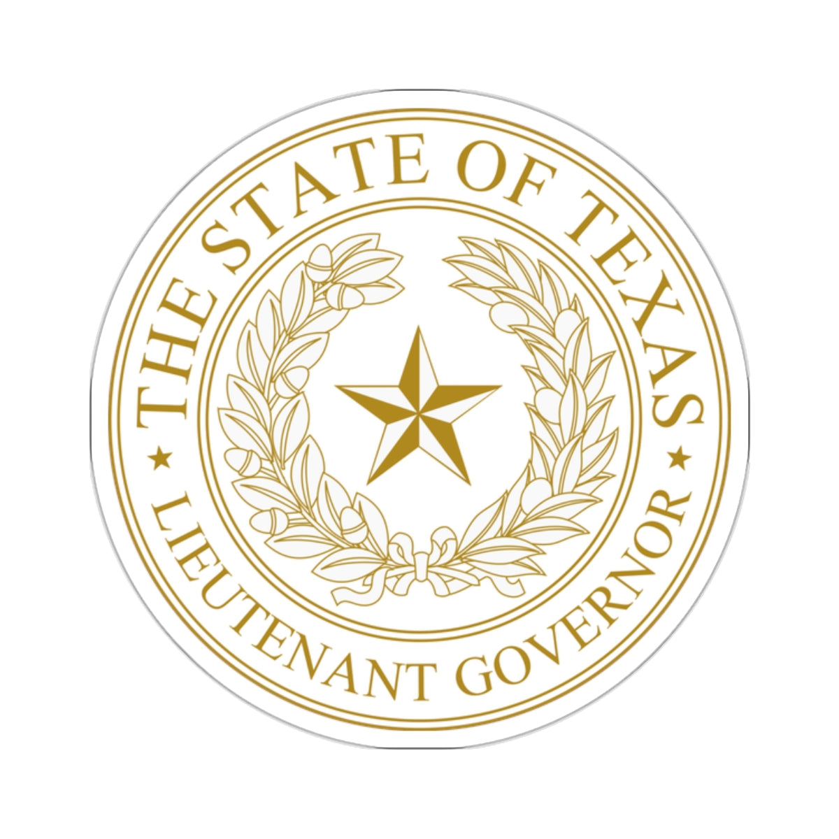 Seal of Lt Governor of Texas - STICKER Vinyl Kiss-Cut Decal