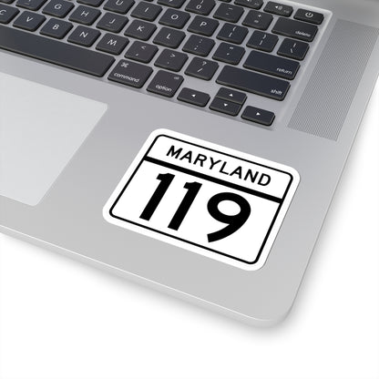 MD Route 119 (Maryland) (Road Sign) STICKER Vinyl Kiss-Cut Decal
