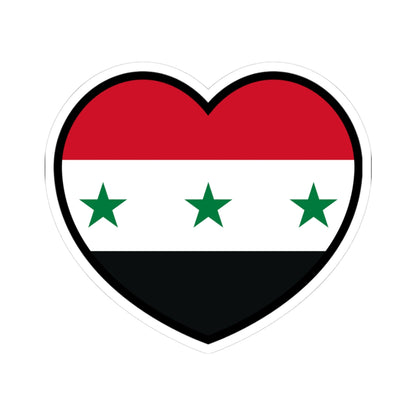 Iraq 1963-1991 and Syria 1963-1972 flag heart (Iraq) STICKER Vinyl Kiss-Cut Decal