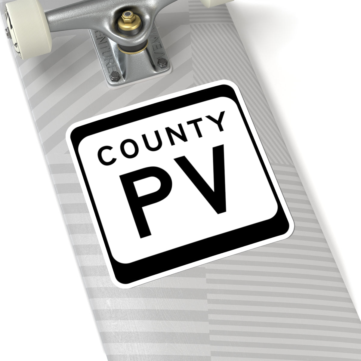 WIS County PV (Wisconsin) (Road Sign) STICKER Vinyl Kiss-Cut Decal