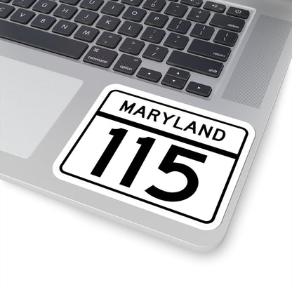 MD Route 115 (Maryland) (Road Sign) STICKER Vinyl Kiss-Cut Decal