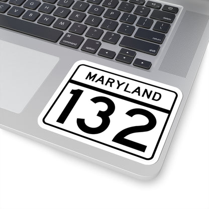 MD Route 132 (Maryland) (Road Sign) STICKER Vinyl Kiss-Cut Decal
