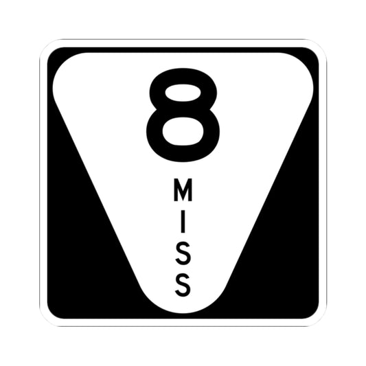 Mississippi 8 (Mississippi) (Road Sign) STICKER Vinyl Kiss-Cut Decal