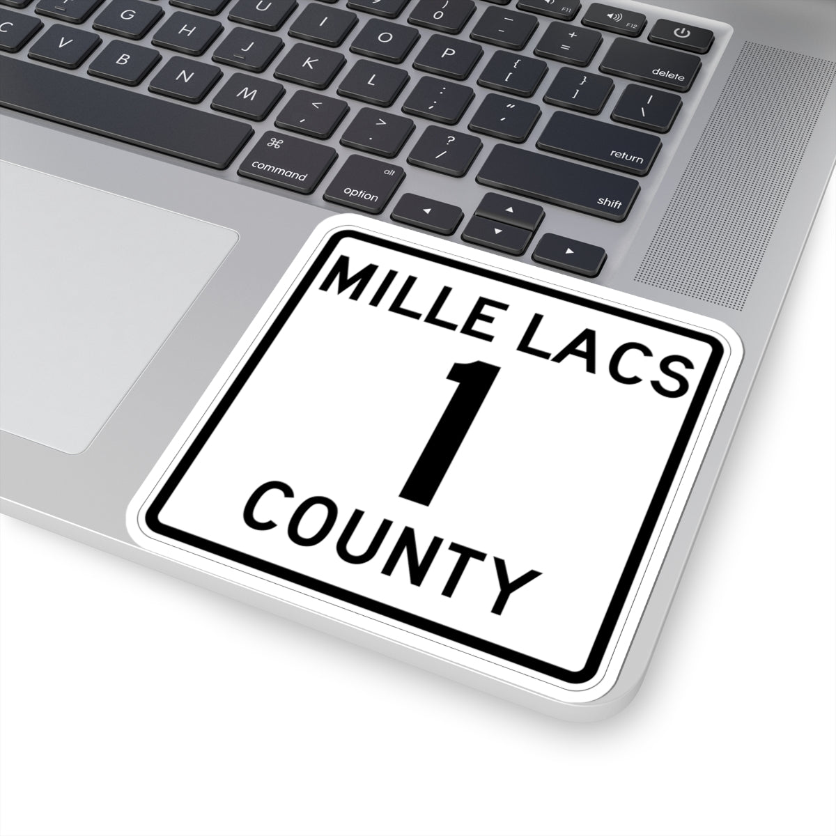 Mille Lacs County 1 MN (Minnesota) (Road Sign) STICKER Vinyl Kiss-Cut Decal