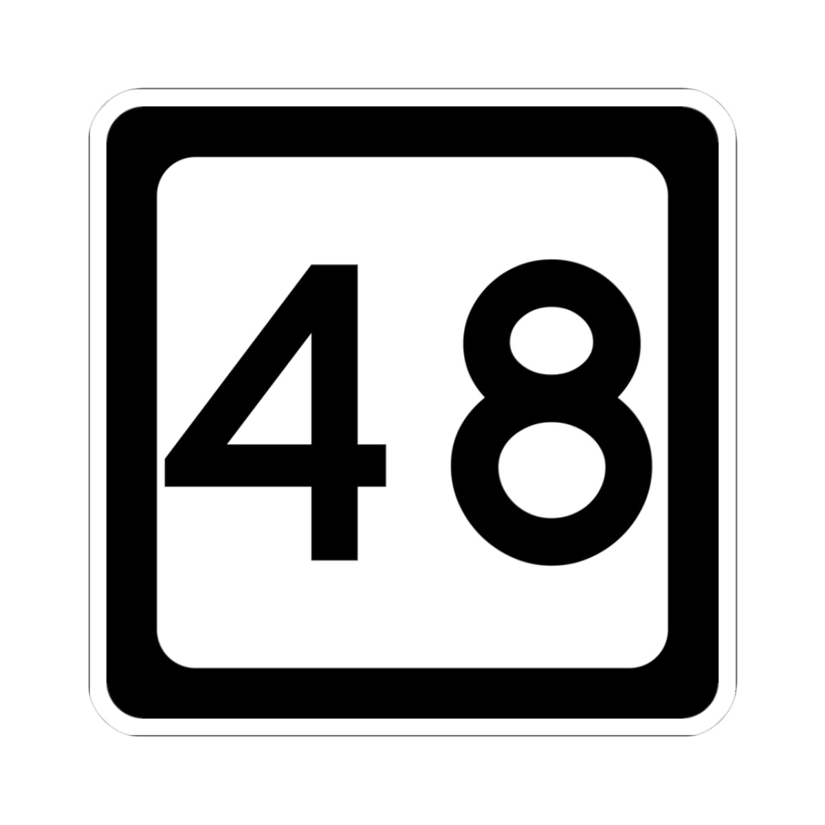 WV-48 (Virginia) (Road Sign) STICKER Vinyl Kiss-Cut Decal