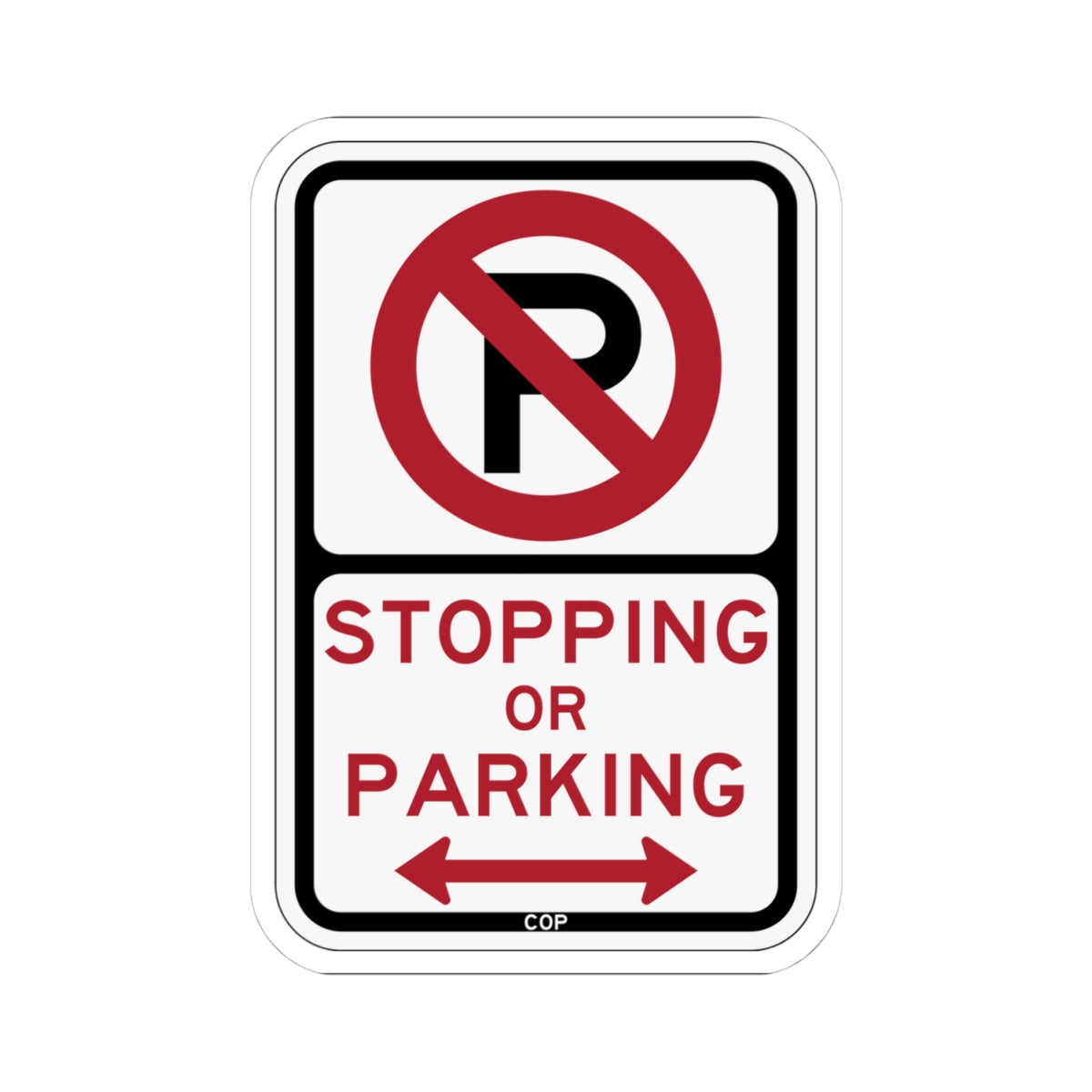 PBOT Road sign P1300D (Oregon) (Road Sign) STICKER Vinyl Kiss-Cut Decal