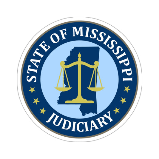 Seal of the Judiciary of Mississippi - STICKER Vinyl Kiss-Cut Decal