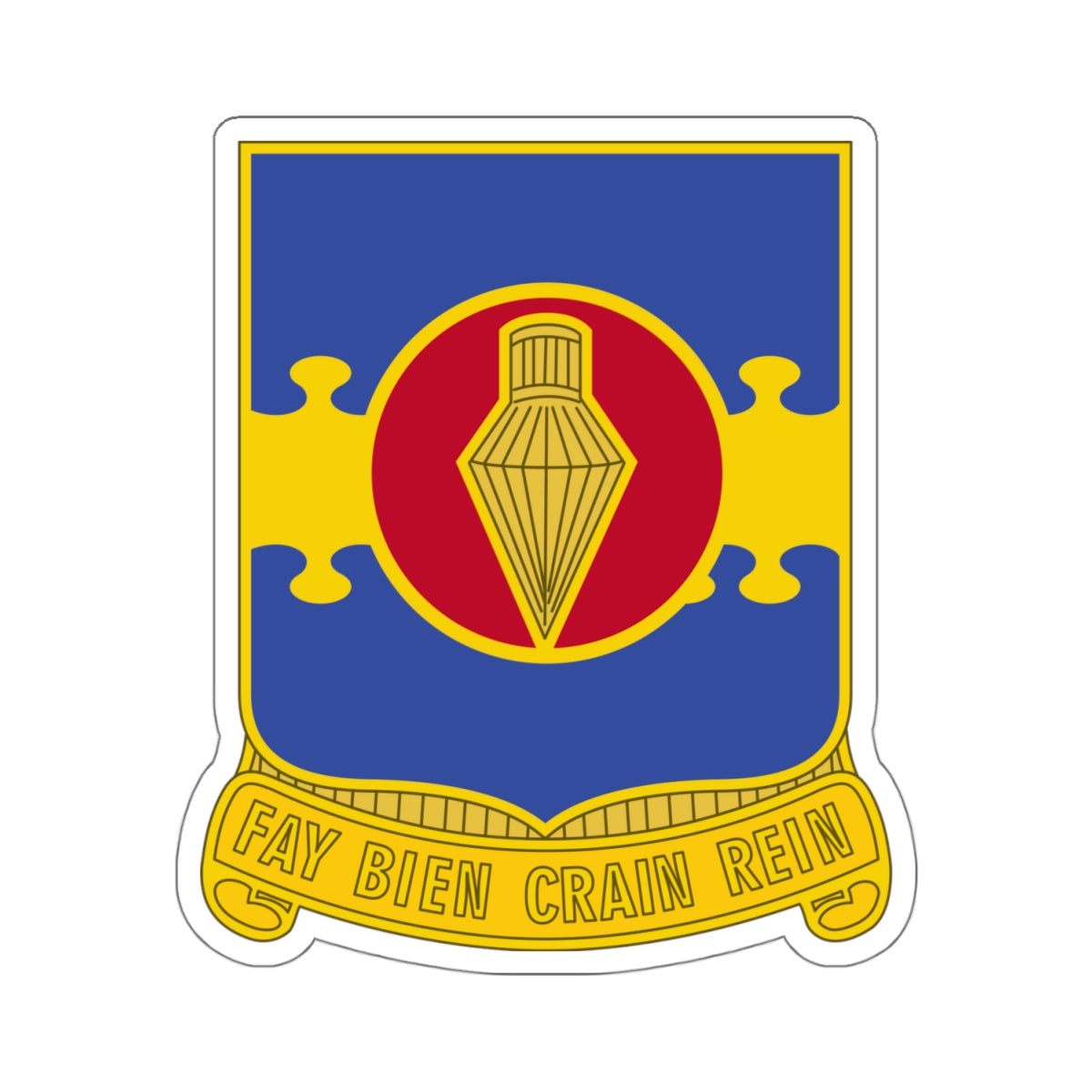 326 Airborne Engineer Battalion (U.S. Army) STICKER Vinyl Kiss-Cut Decal-4" × 4"-White-The Sticker Space